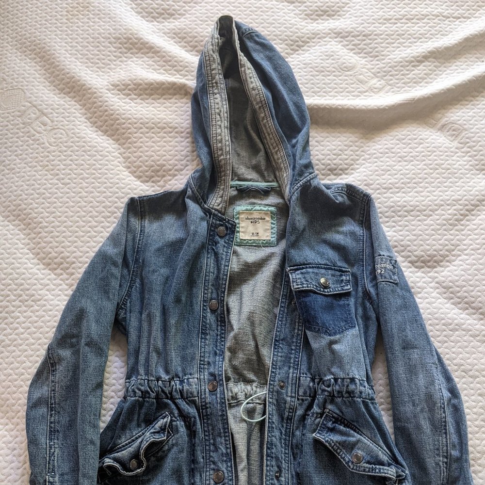 Abercrombie & Fitch Hooded Denim Jacket